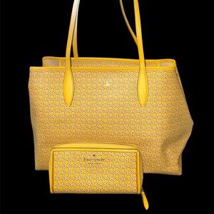 Kate spade Golden yellow rare bag with matching wallet